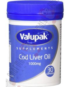 Valupak Cod Liver Oil 1000mg Capsules 30